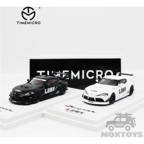 TimeMicro 1:64 Toyota Supra LBWK LB Works Black/White Diecast Model Car