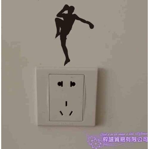 Muay Thai Kickboxing Club Sticker Boxer Car Decal Free Combat Vinyl Striker Wall Decor Mixed Martial Arts MMA Club Decals