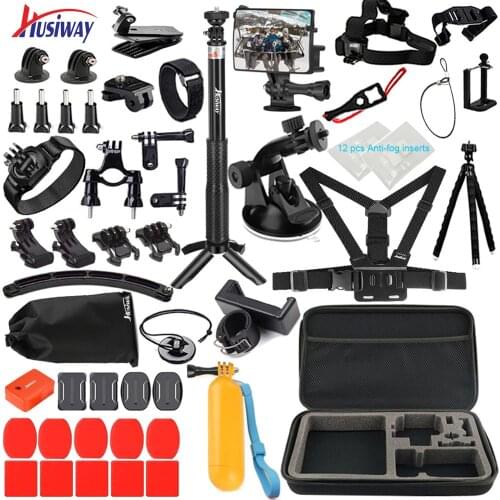 Husiway Accessories Kit for Gopro Hero 9 8 7 6 5 Black 4 3 Session Osmo Selfie Mirror Set for Gopro9 Gopro8 Gopro7 Cameras 61K