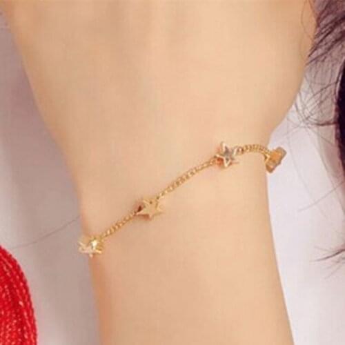 New style retro bracelet accessories easier than love pentagram pentagram detailed heart bracelet wholesale