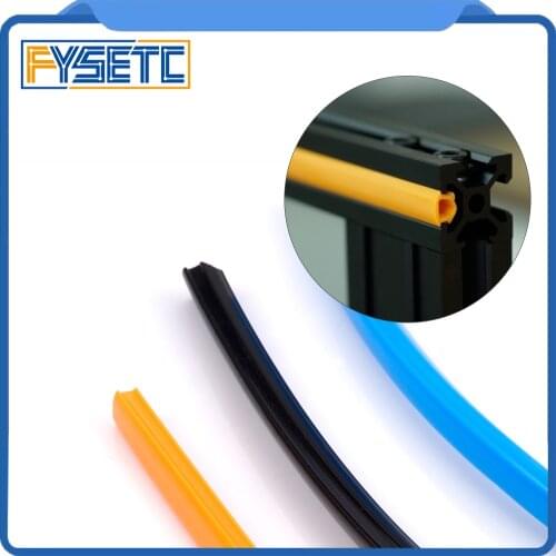 5Meters 6mm Flat Seal 2020 Aluminum Profile Slot Black/Orange/Blue Cover / Panel Holder For CNC CR-10 Machine DIY Parts