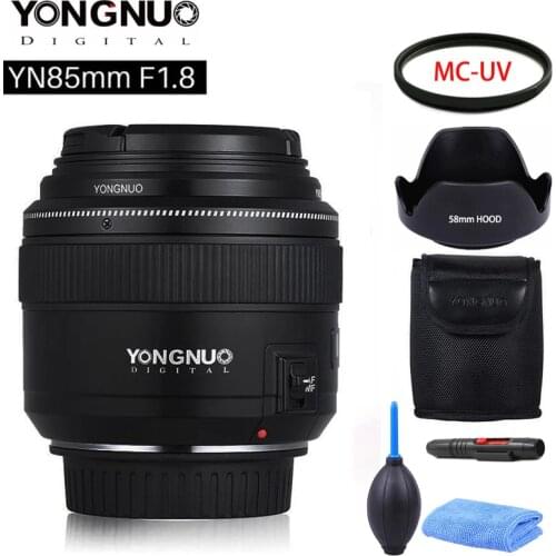 YONGNUO 85mm F1.8 Prime Lens Full-Frame AF MF Hood Mannual Standard Fixed Focus YN85mm For Nikon D300/D810/D700/D90/D7100/D7200