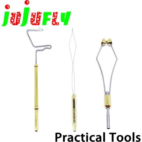 Jujufly practical basic fly tying tools ceramic tip fly tying bobbin holder threader rotary whip finisher