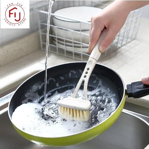 Multifunction Kitchen Cleaning Brush Long Handle Dish Washing Brush Brush Plate Brush Pot Cleaning Tool Kitchen Supplies