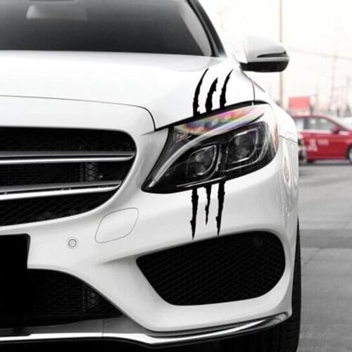 Car styling Monster Claw Scratch Headlight Decal Stickers for Volkswagen Polo Tiguan Passat B5 B6 B7 Peugeot 307 308 407 607