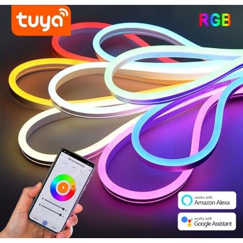 DC12V Tuya WIFI RGB LED cabinet light With Voice Control 1/2/3/4/5M Kitchen lamp for closet wardrobe backlight Decor lighting