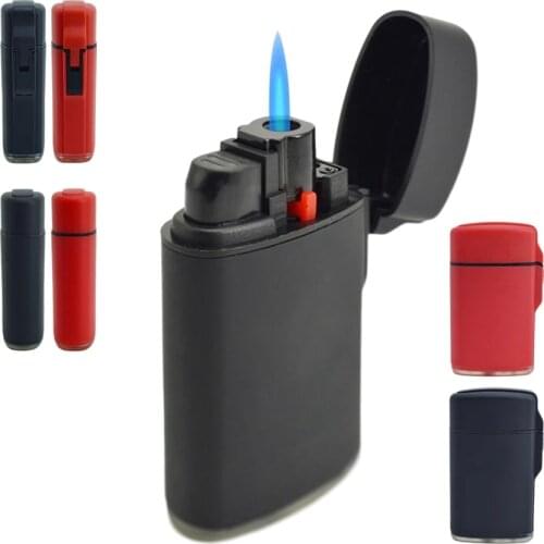Outdoor Survival Compact Jet Torch Flame Lighter Nylon Waterproof Windproof Butane Gas Lighter Mini Cigar Lighter Men Gadgets
