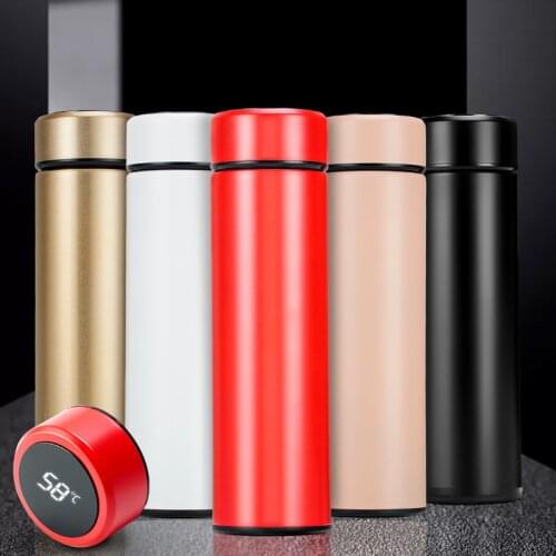 Smart Cup Stainless Steel LED Digital Smart Vacuum Cup Thermo Hot Water Bottle Travel Cup Intelligent Temperature Measuring Cup