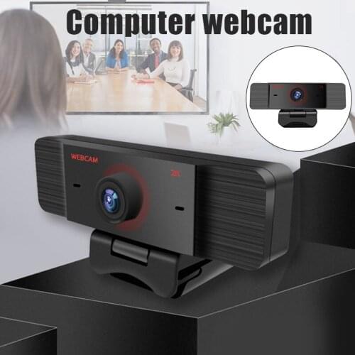 2K Webcam with Microphone 4 Million Pixels Webcam Video Camera USB 2.0 for Laptop Desktop Meeting HR