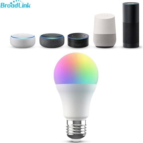 WiFi Smart Light Bulb Dimmable RGB LED Bulb BroadLink LB27R1 Voice Control Timer Smart Bulb Works with Alexa Google Home IFTTT