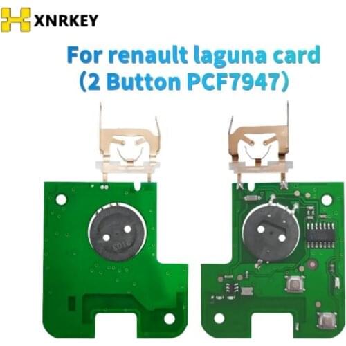 Free shipping PCB key board with pcf7947 chip for 2 Button renault laguna card(1piece)