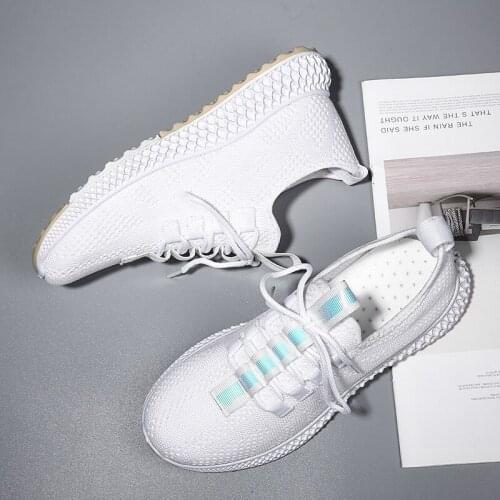 Womens shoes summer new style 2021 solid color womens shoes student lightweight lace-up comfortable sports shoes fashionable c