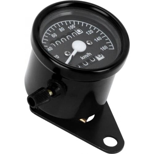 12V Universal Motorcycle Dual Odometer Speedometer Gauge with Backlight 0-160km/h Steel Motorcycle Speed Gauge Car Accessories