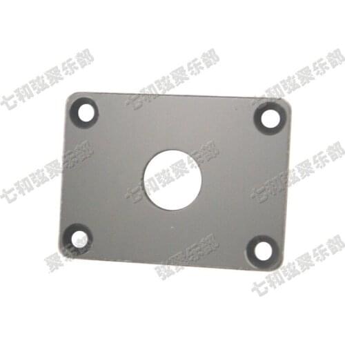 2Pcs Black Plastic Rectangular Electric Guitar Jack Plates guitar parts Input output jack Plug Socket Plate guitar accessories