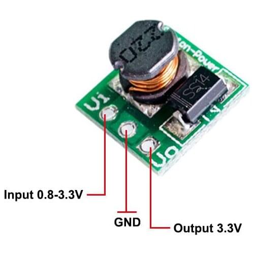 2PCS Mini 3.3V Power Supply Module DC-DC Boost Converter Module 1.5V 1.8V 2.5V 3V To 3.3V Power Transfer Board