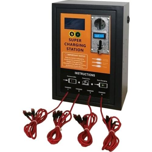 2021 Business Opportunities Waterproof Case 3-in-1 Charger Cable Coin Charger Charging Station for Restaurant