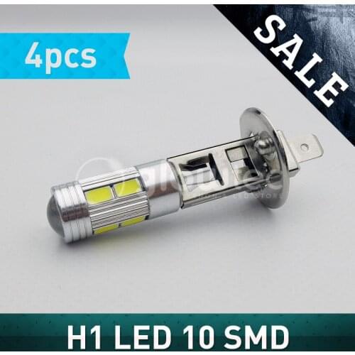4PCS H1 10 SMD 10SMD Super Bright 5630 5730 Car Auto Fog Light Bulb Lamp DC12V GLOWTEC