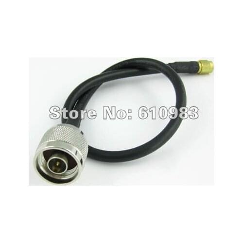 5 pieces/lot) Pigtail cable Straight SMA male Plug to N Male Plug connector Extension cord RG58 30CM