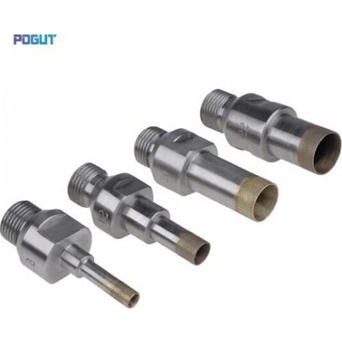 Diamond glass drill bit 5mm,6mm,8mm,10mm, Length 75mm, drill bit with screw