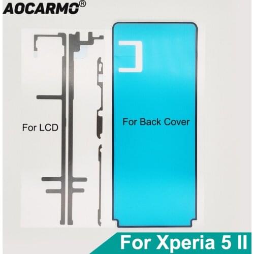 Aocarmo Front LCD Display Screen Adhesive Back Cover Rear Housing Door Sticker Glue Tape For SONY Xperia 5 II X5ii SO-52A SOG02