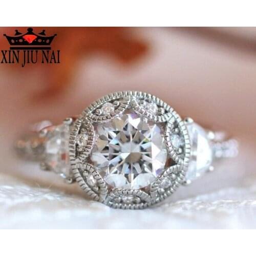 Hollow-out design shiny circular zircon pledge leisure jewelry Royal Princess ring Christmas jewelry fashion gift Womens rings