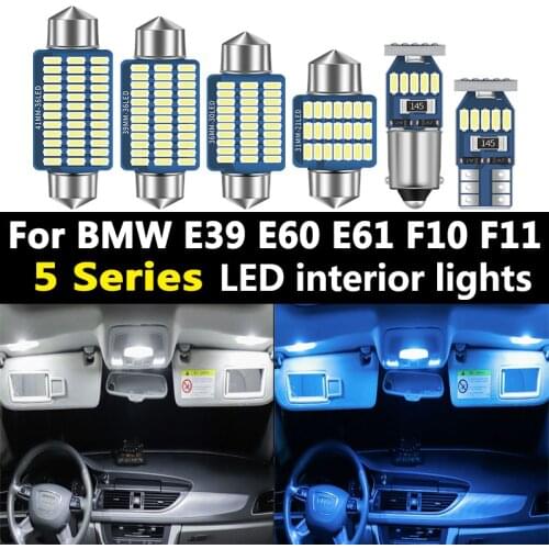 Canbus No Error for BMW 5 Series E39 E60 E61 F10 F11 1996-2017 Vehicle LED Interior Map Dome Roof Light Kit Car Accessories