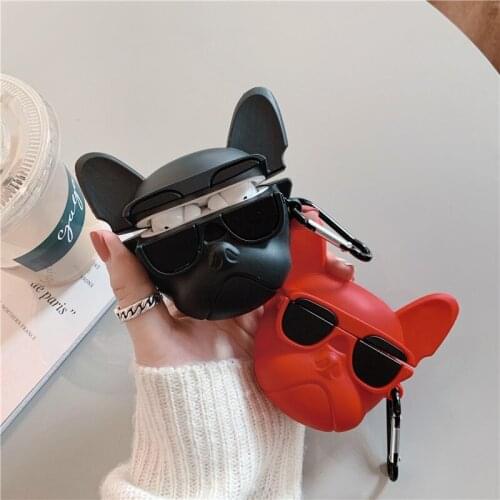Dog Model Bluetooth Earphone Case Protective Cover Skin Accessories for Airpods Pro Cases For Airpods 3 Charging Box with Hooks