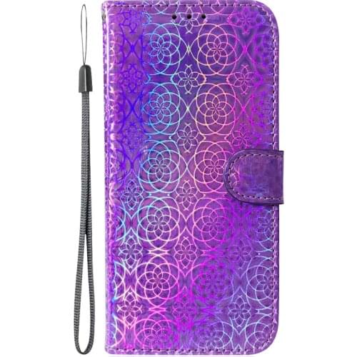 Leather Case For Samsung Galaxy A52 A72 A51 A71 A50 A30S A31 A12 A21S A30 A10 Glitter Flower Flip Book Case Cover Housing Funda