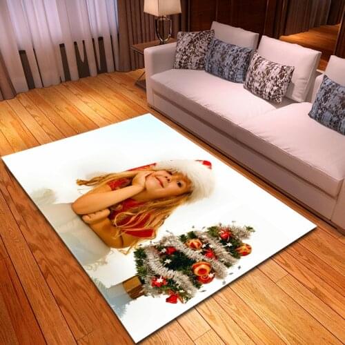 Christmas Party Decor Rugs 3D Christmas tree Carpet Kids Room Play Mat Flannel Memory Foam Area Rug Home Carpets for Living Room