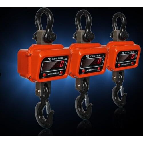 2T 3T 5T 10T Electronic Hanging Scale Direct View Digital Hook Crane Anti-overload All-steel Aluminum Alloy Case Hanging Scale