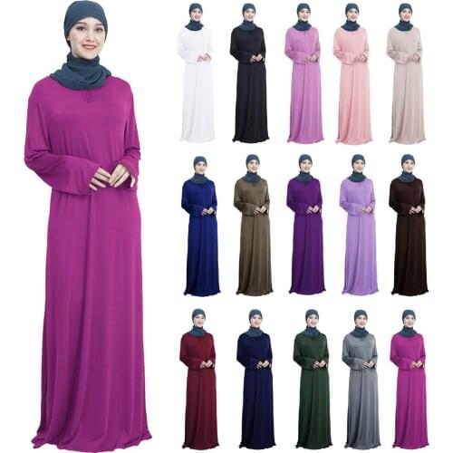 Islamic Abaya Modest Jilbab Muslim Women Full Length Prayer Dress Arab Long Robe Kaftan Turkish Casual Abayas Middle East Gown