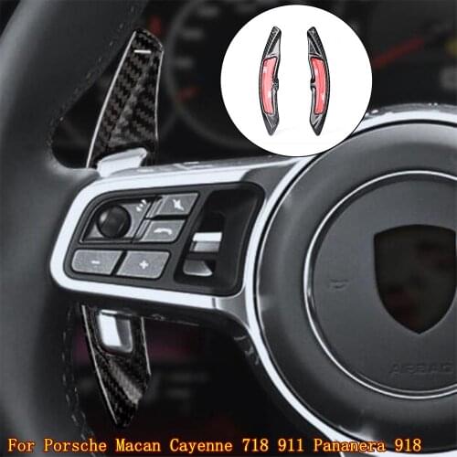 Carbon Steering Wheel Shift Paddle Shifter for Porsche Macan Cayenne 718 911 Pananera 918