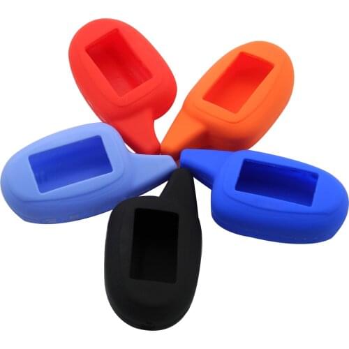 Kutery 4 Buttos Remote Car Key Silicone Case Cover For Scher Khan Magicar 7 8 9 11 12 Russian Two Way Car Alarm LCD