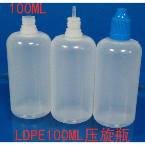 LDPEplastic bottle 100ML children evident cap long thin dropper use to store and dispense most liquid 300pcs/lot