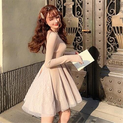 Fashion womens dress 2020 autumn and winter new gentle wind small knit dress super fairy sen