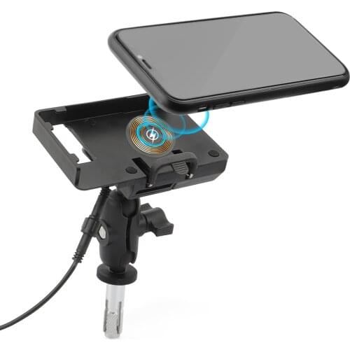 Motorcycle mobile phone holder 2 in 1 wireless/USB fast charger holder For SUZUKI GSX1300R Hayabusa CBR250R CBR300R S1000RR HP4