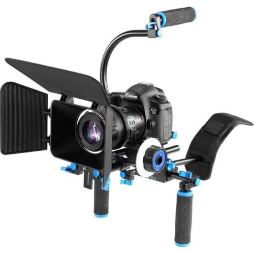 PULUZ YLG1102A-B DSLR Rig Dual Handles Camera Shoulder Mount Kit with Matte Box & C Mount for DSLR Camera / Video Camera