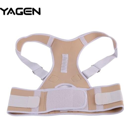 YAGEN Adjustable Magnetic Posture Corrector Corset Back Brace Back Belt Lumbar Support Straight Corrector for Men Women S-XXL