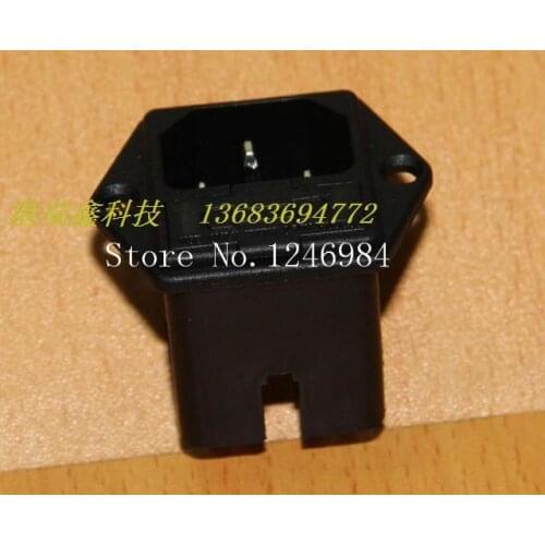 [SA]STEADY AC AC outlet triangle combo panel mount connector socket with double insurance 2107-7B--50pcs/lot