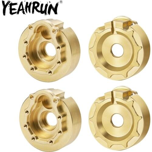 YEAHRUN TRX4 Brass Counterweight Balance Weight Portal Drive Housing Heavy Duty Wheel Hubs Weight Kit for 1:10 TRX-4 RC Crawler