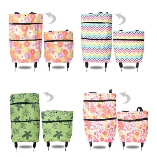 Shopping Trolley Cart Bag Foldable Wheels Carts Bags Market Luggage Basket