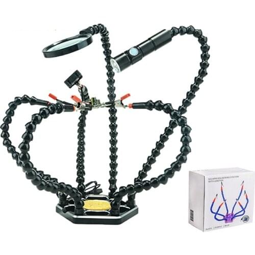 Universal Arm Multi-function aluminum alloy soldering station, PCB board / model airplane parts welding table universal