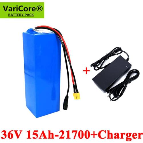 VariCore 36V 15Ah 21700 10S3P battery pack 500W high power batteries 42V 15000mAh Ebike electric bicycle BMS and 2A Charger