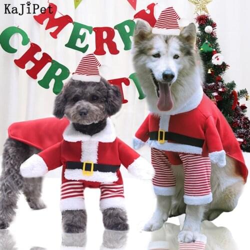 Funny Christmas Dog Clothes For Small Dogs Cat Winter Large Christmas Clothes For Dogs Jacket Outfit Soft Christmas Pet Clothing