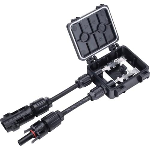 1 pcs 2 railes Solar Junction Box waterproof IP67 for Solar Panel connect solar cable connection with diode