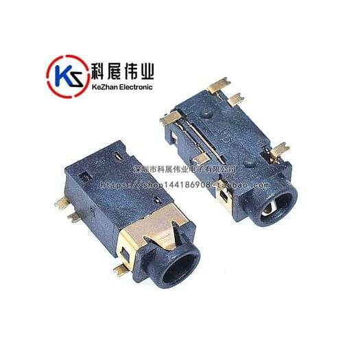 10PCS PJ-342 3.5mm Headphone jack PJ342 6Pin Audio Socket SMD 3+3 Pin Gold Plated Connector