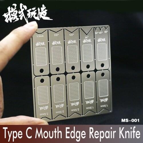 10 in 1 Gundam Type C Mouth Edge Repair Tools DIY Necessary Edge Horn Repair Knife Modeling Hobby Craft Accessory