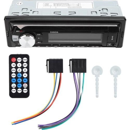 12V Bluetooth-compatible Hands-Free Remote Control AUX FM Radio MP3 Player U Disk Card Car Stereo Audio