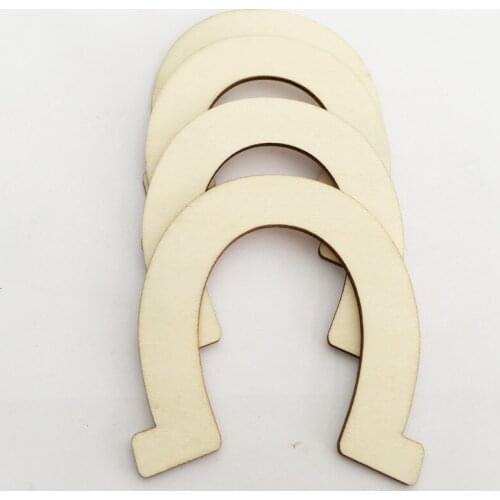 50 pcs Horseshoe Cutout (9cm) Shapes laser cut unfinished wood for DIY Projects