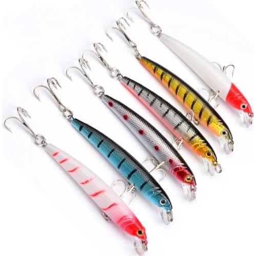 6pcs 5.6g 7.5cm Classic Lure Bait Minnow Plastic lures fishing Topmouth Culter Bait